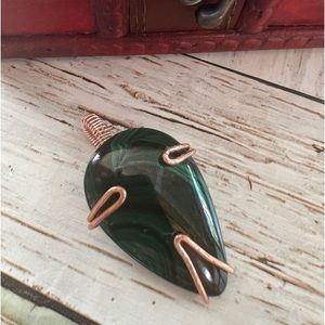 Handcrafted Malachite Necklace Gemstone Necklace